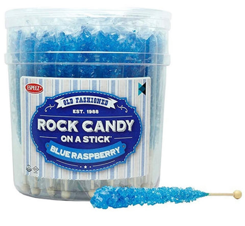 Rock candy lollipops blue raspberry
