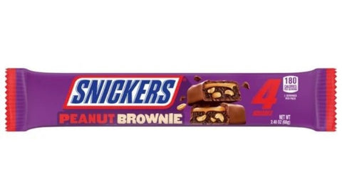 Snickers Peanut Brownie 4 Squares